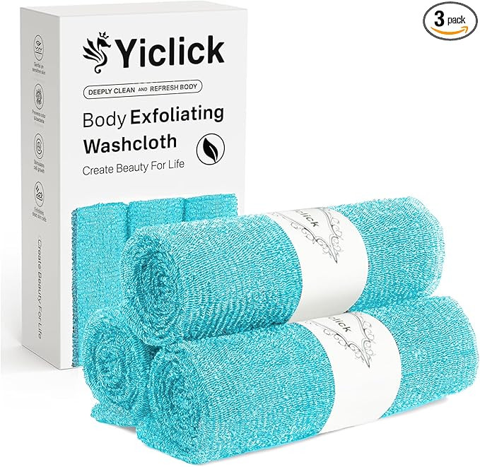 Exfoliating Washcloth Towel, Japanese Exfoliating Bath Wash Cloth for Body Exfoliation, Korean Ba... | Amazon (US)