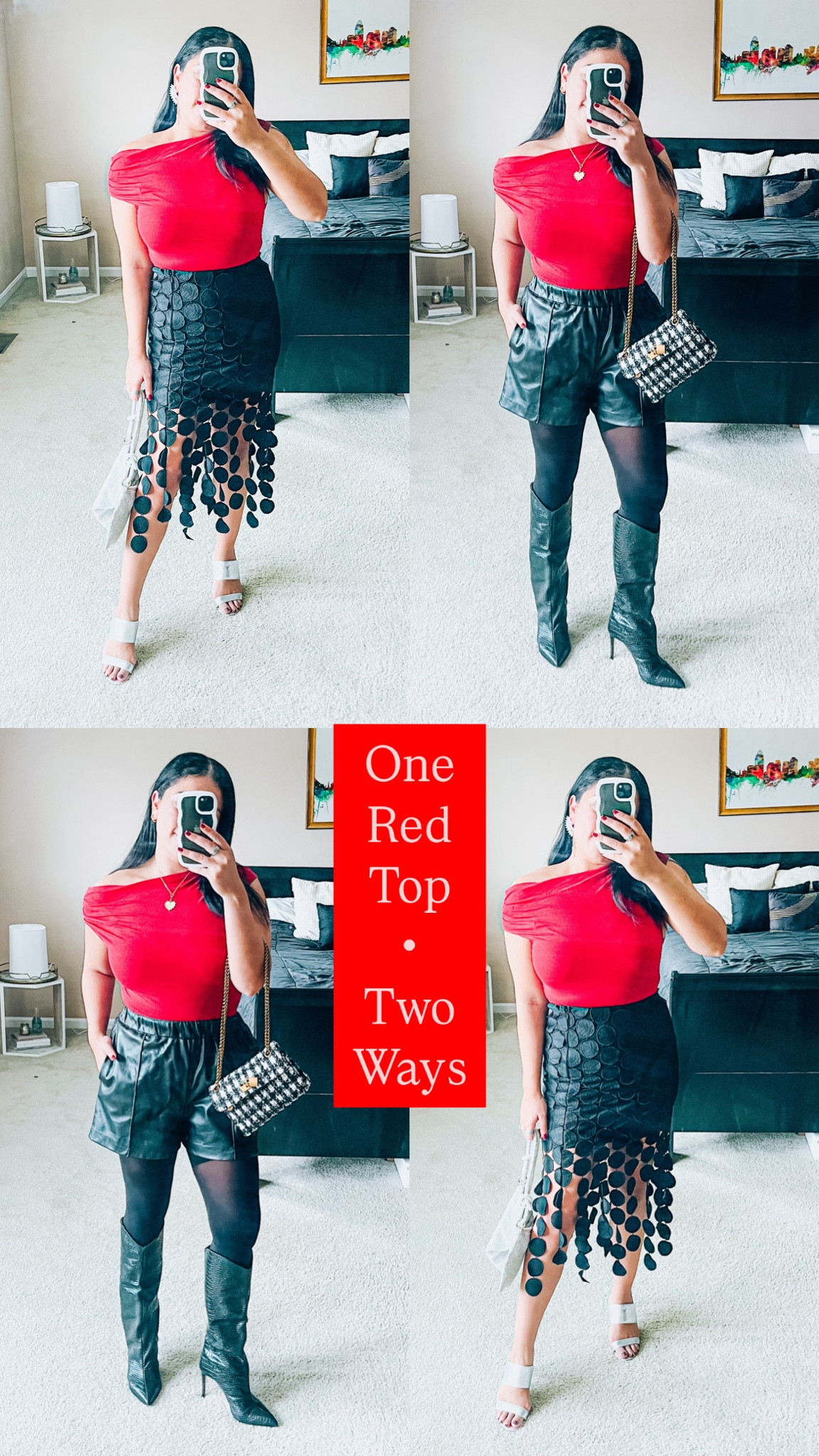 Holiday outfits
One piece two ways
Spanx tights
Leather shorts
schutz boots
#LTKHoliday

#LTKSeasonal #LTKShoeCrush