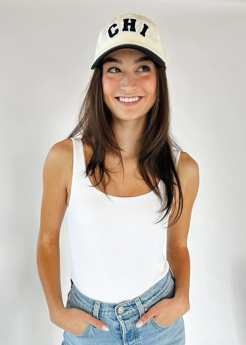 Chi 2-Tone Baseball Cap - Black | Alice & Wonder