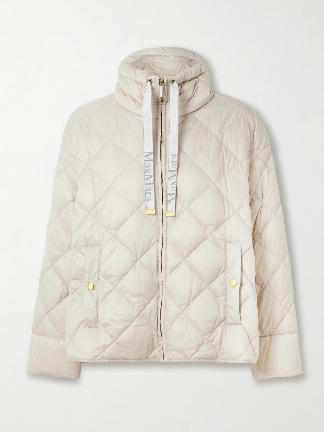 Max Mara - The Cube Quilted Shell Down Jacket - Neutrals | NET-A-PORTER (US)
