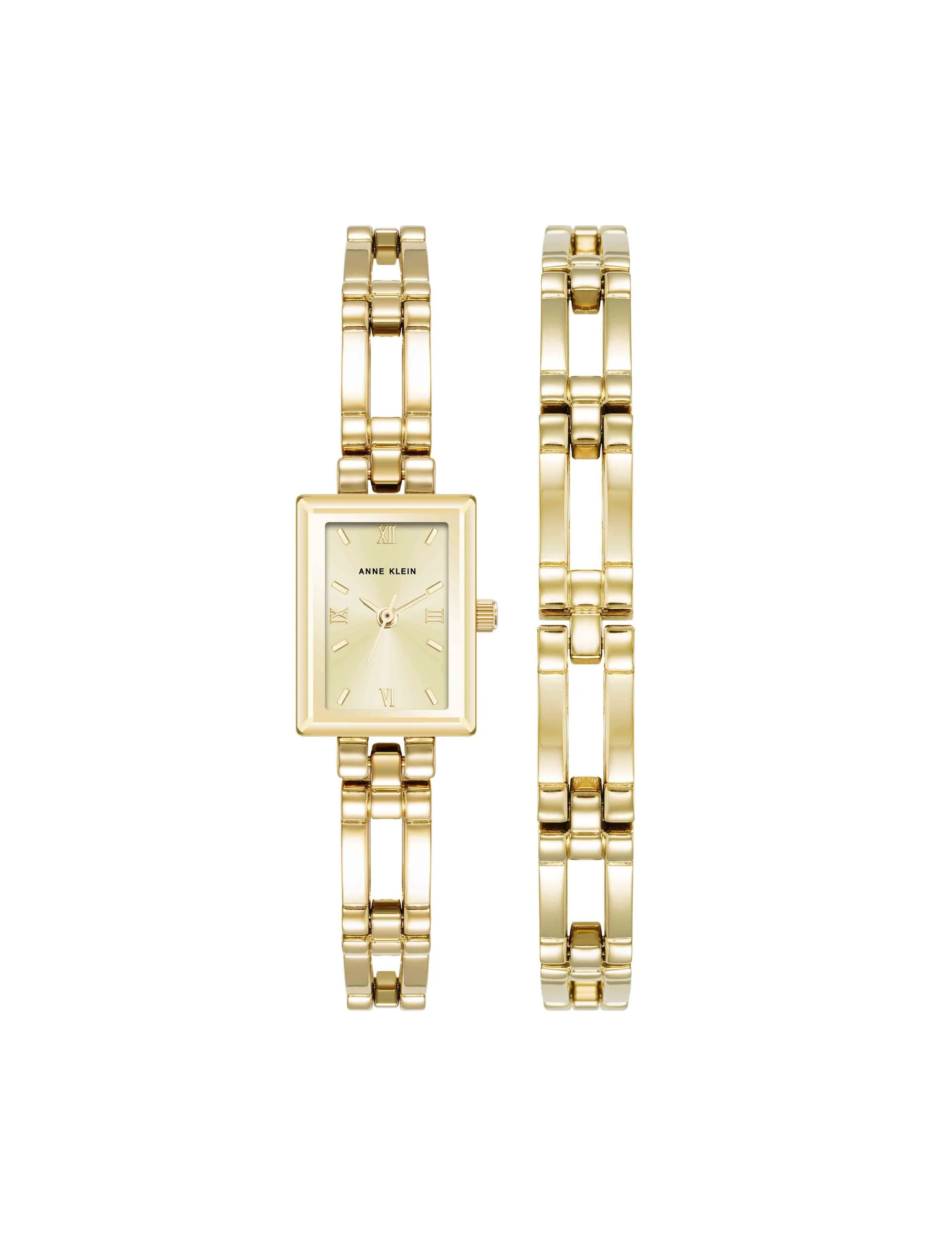Iconic Rectangular Case Bangle Watch Set | Anne Klein