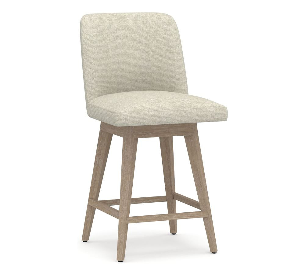 Layton Upholstered Swivel Bar & Counter Stools | Pottery Barn (US)