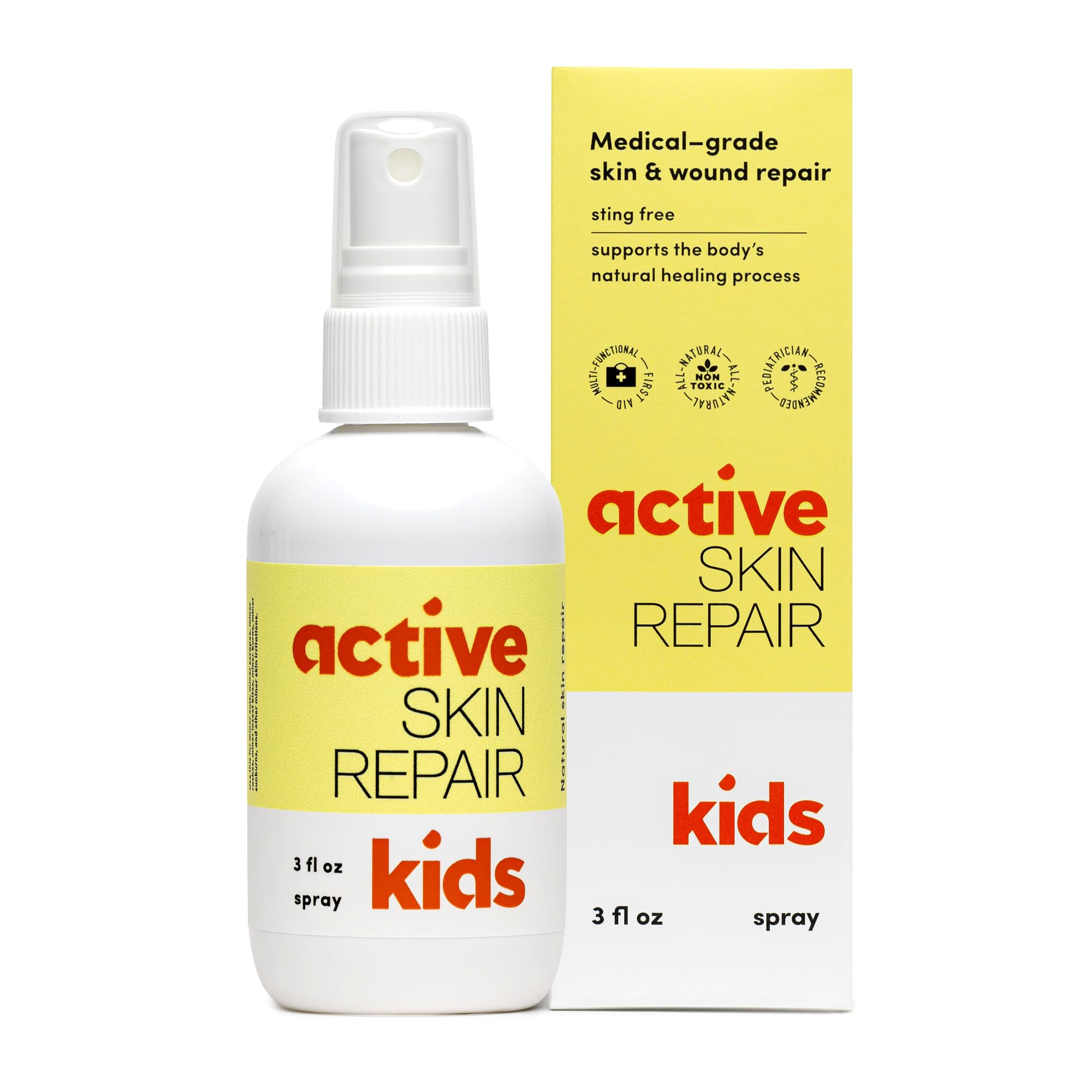 Active Skin Repair Kids First Aid Spray - Non-Toxic & Natural Antiseptic for Minor Cuts, Wounds, ... | Amazon (US)