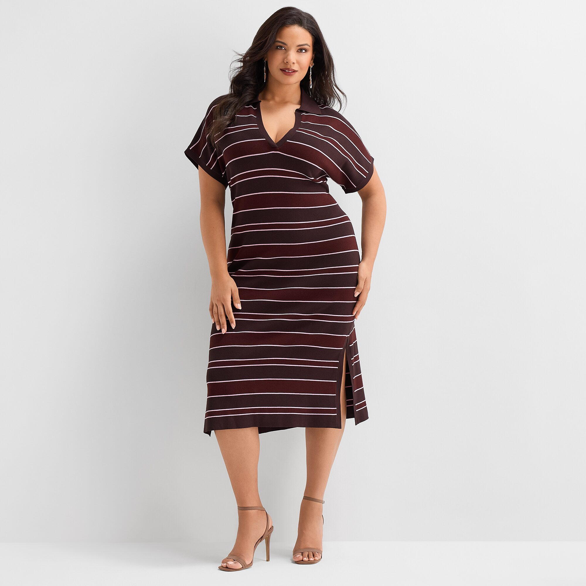Ashley Graham Women's Plus Dolman Sleeve Polo Dress | JCPenney