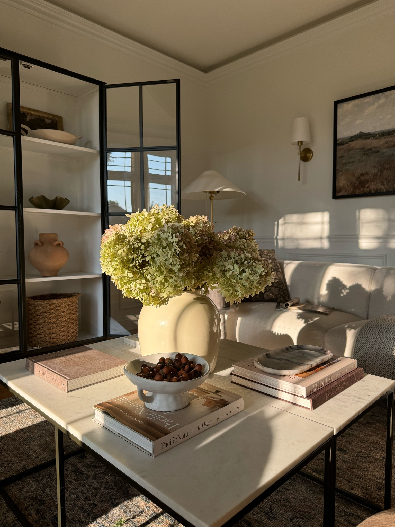 Added these beautiful preserved hydrangeas to our living room. I cut them last year and let them dry. Also, added these tiny acorns to this cute bowl from Amazon. 

#LTKHome #LTKSaleAlert #LTKFallSale