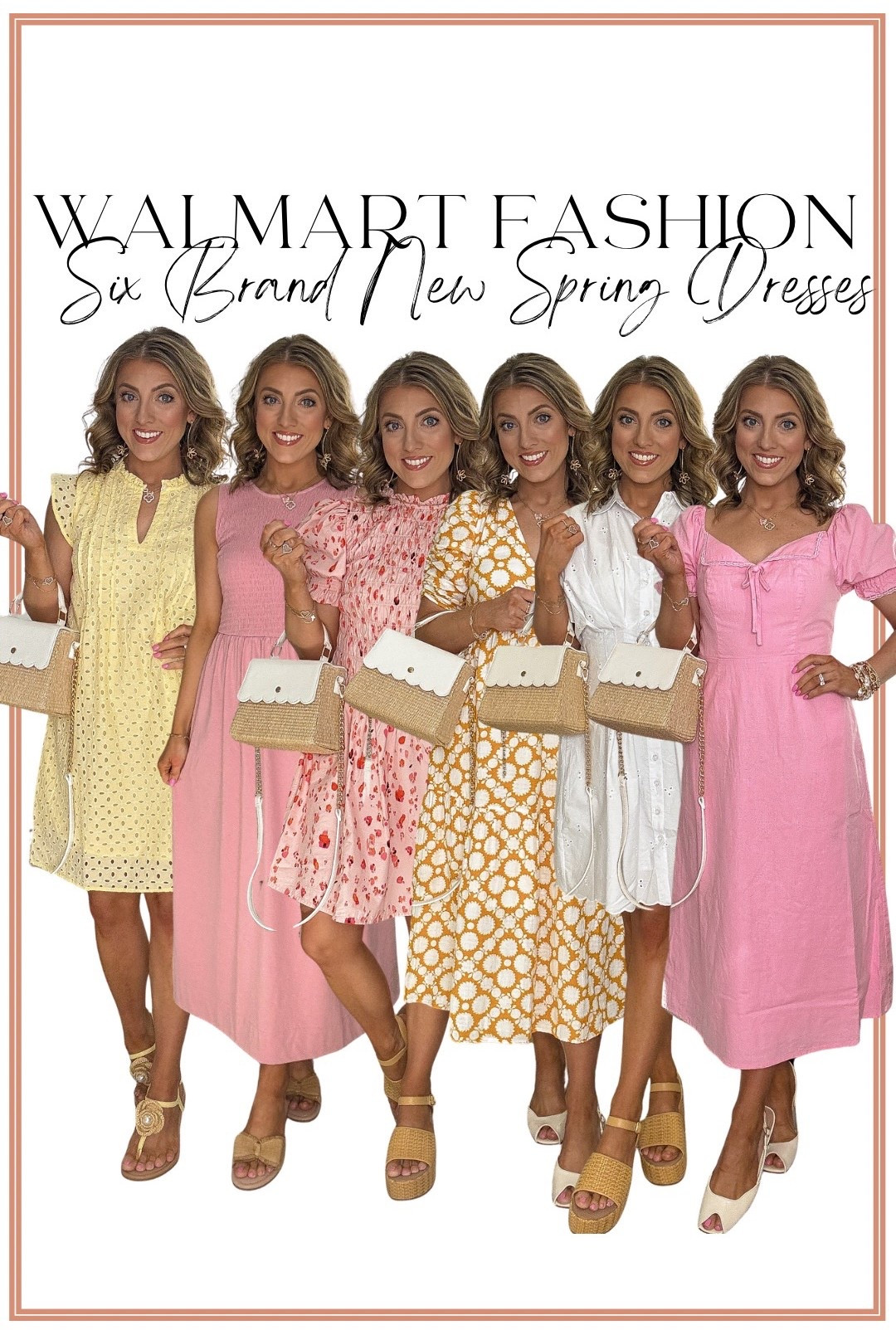 Walmart fashion is seriously stepping into spring and these SIX brand new dresses are proof 🌸✨

If you’re looking for affordable spring dresses that look designer but are budget friendly… this is your sign. These new Walmart fashion finds look like they could be from a high-end boutique, but they’re all at Walmart prices 🙌🏼

From soft pastel pink midi dresses and feminine floral prints to a yellow eyelet moment, a classic white shirt dress, and the prettiest pink puff sleeve style — every single one is perfect for:

🌷 Spring family photos
🌷 Easter outfits
🌷 Baby or bridal showers
🌷 Graduation dresses
🌷 Date night looks
🌷 Church dresses
🌷 Spring weddings

I love how lightweight and flattering they all are, and they style so easily with neutral heels, wedges, or raffia sandals for that effortless spring outfit vibe. The quality is SO good and they truly look way more expensive than they are.

If you’re building your spring wardrobe on a budget, these are some of the best Walmart spring dresses I’ve seen yet 💛

Which one is your favorite — pink, floral, yellow, or classic white? 👗✨

#walmartfashion #walmartnewarrivals #springdresses #affordablefashion #springoutfits #easterdress #budgetfriendlystyle #walmartstyle #womensfashion #springwardrobe

#LTKgrwm #LTKootd #LTKPetite