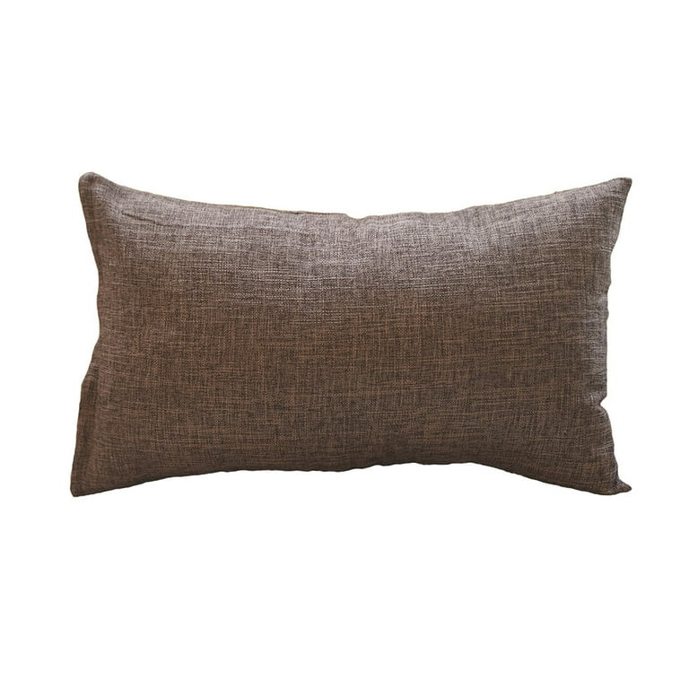 Rectangular linen Solid Colors Pillow Covers (With/Without Inserts) lumbar support pillow | Walmart (US)