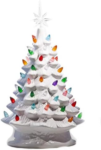 ReLIVE Christmas is Forever Lighted Tabletop Ceramic Tree, 16-Inch White Tree with Multicolored L... | Amazon (US)