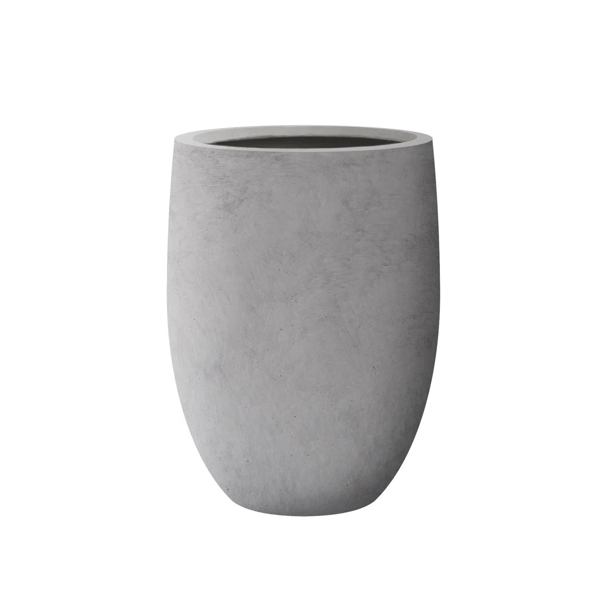 16" W x 21.5" H Concrete Tall Round Flower Planter Handcrafted Brown Large Plant Pots with Draina... | Wayfair North America