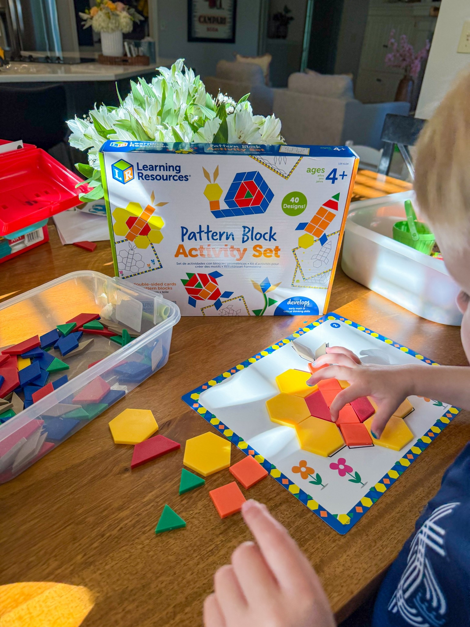 One of our favorite morning learning activities - pattern blocks! 

#LTKKids #LTKFamily