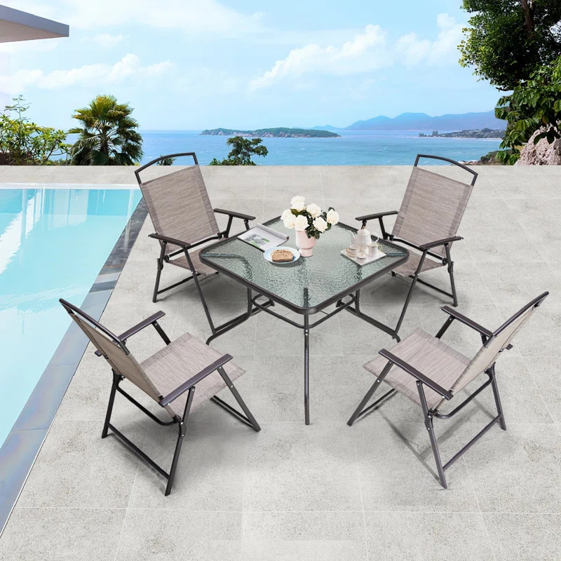 Spirit Square 4 - Person Outdoor Dining Set | Wayfair North America
