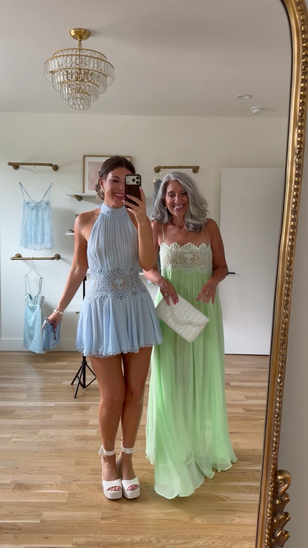 Mom and me summer wedding guest dresses! 💐✨

sizing:
i'm 5'4" and typically wear a small/2.

mom is 5'4" and typically wears a medium/6.

Wedding guest
Formal event
Black tie
Floral
Metallic
Pleated
Mother of the bride
Special occasion

#LTKootd #LTKSeasonal #LTKWedding