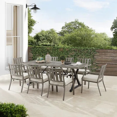 Azur Patio 8 Person Dining Set With Sunbrella® Cushions | Wayfair North America