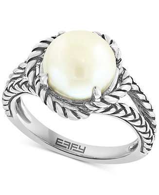 EFFY® Freshwater Pearl (9mm) Rope-Style Ring in Sterling Silver | Macy's