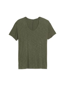 Oversized Luxe Slub-Knit Tunic T-Shirt for Women | Old Navy (US)