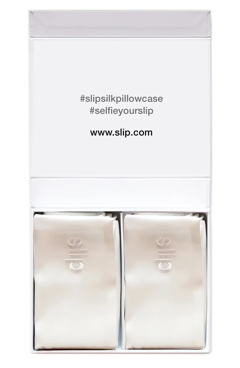 Pure Silk White Queen Pillowcase Duo | Nordstrom