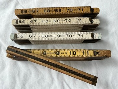 Lot of (4) Four Vintage Wood Folding 72" Carpenters Rulers BELL SYSYTEM & EAGLE | eBay US