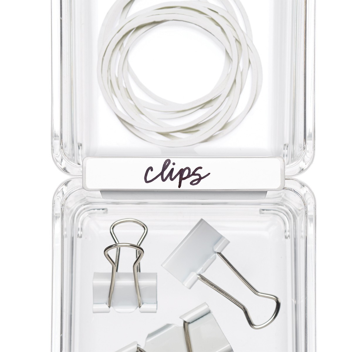 Drawer Organizer Clip Labels in Assorted Sizes Pkg/10 | The Container Store