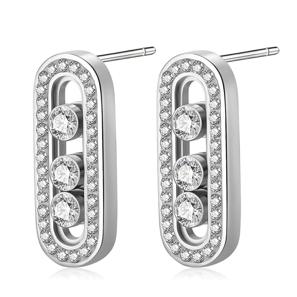 Earrings for Women Handmade Stud Earrings for Women Trendy Stainless Steel Stud Earrings for Wome... | Amazon (US)