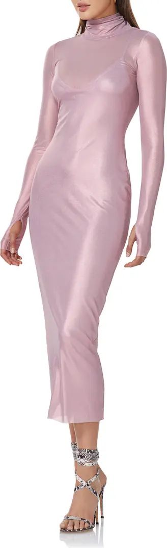AFRM Shailene Foil Long Sleeve Dress | Nordstrom | Nordstrom