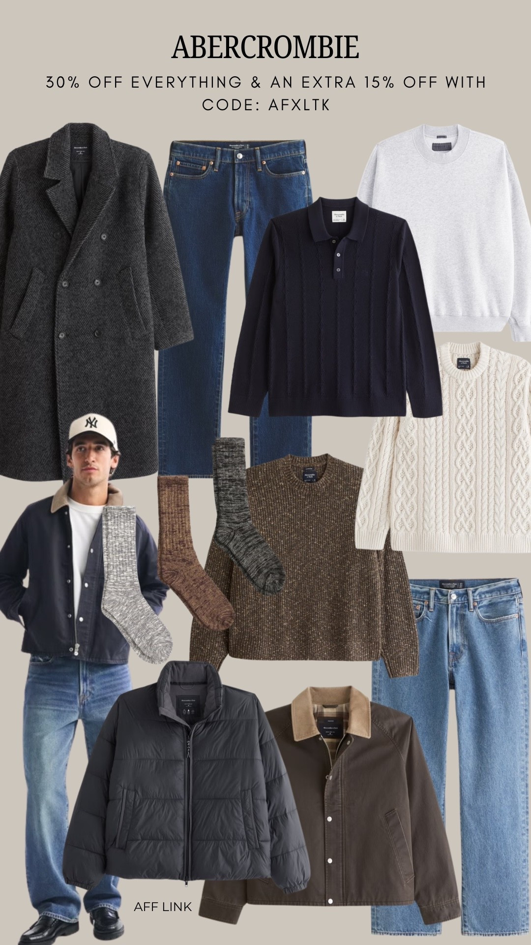 30% off Abercrombie & an extra 15% off on top with code AFxLTK 

#LTKsale #LTKCyberWeek #LTKmens