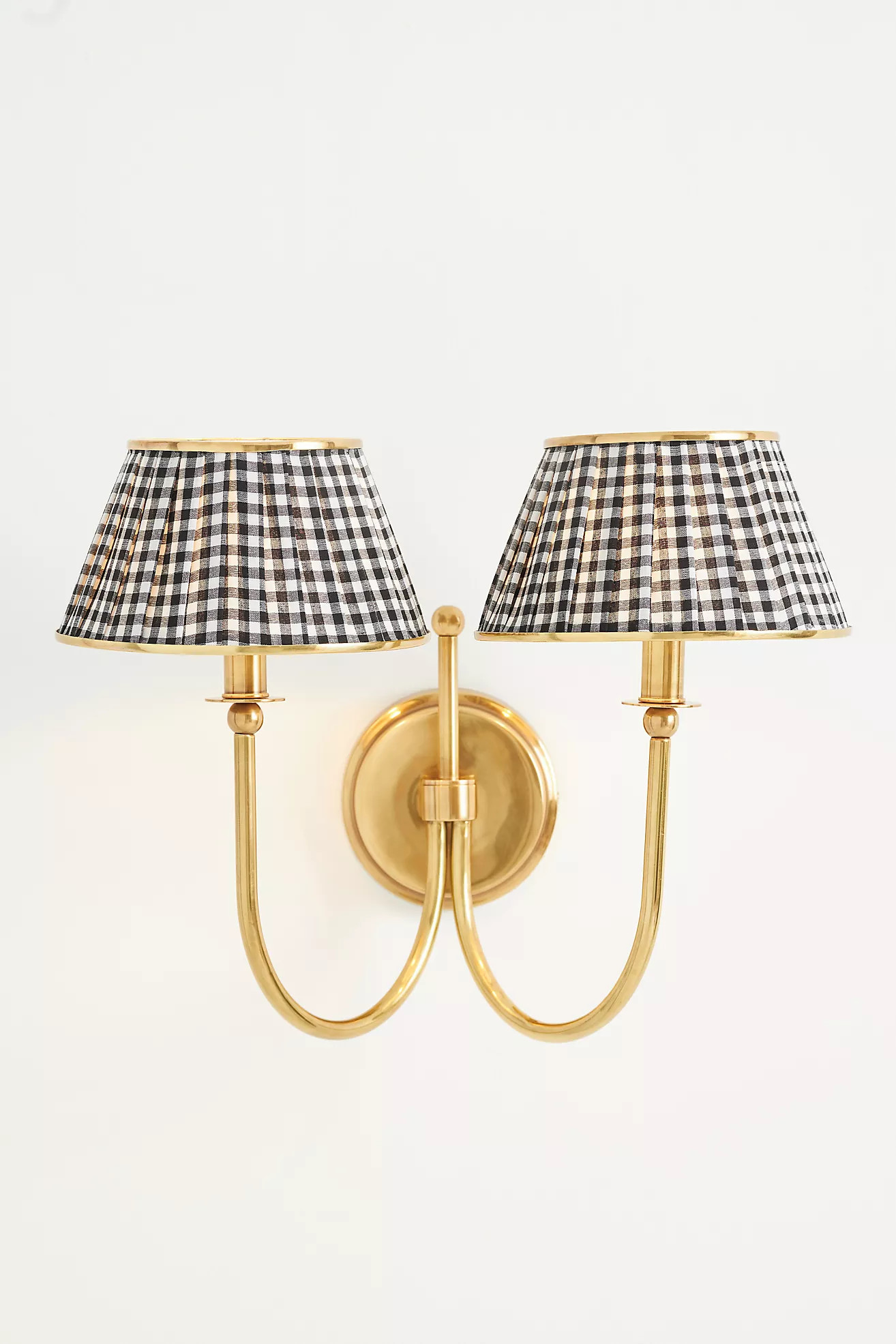 Lee Double-Articulating Shaded Brass Sconce Wall Light | Anthropologie (US)