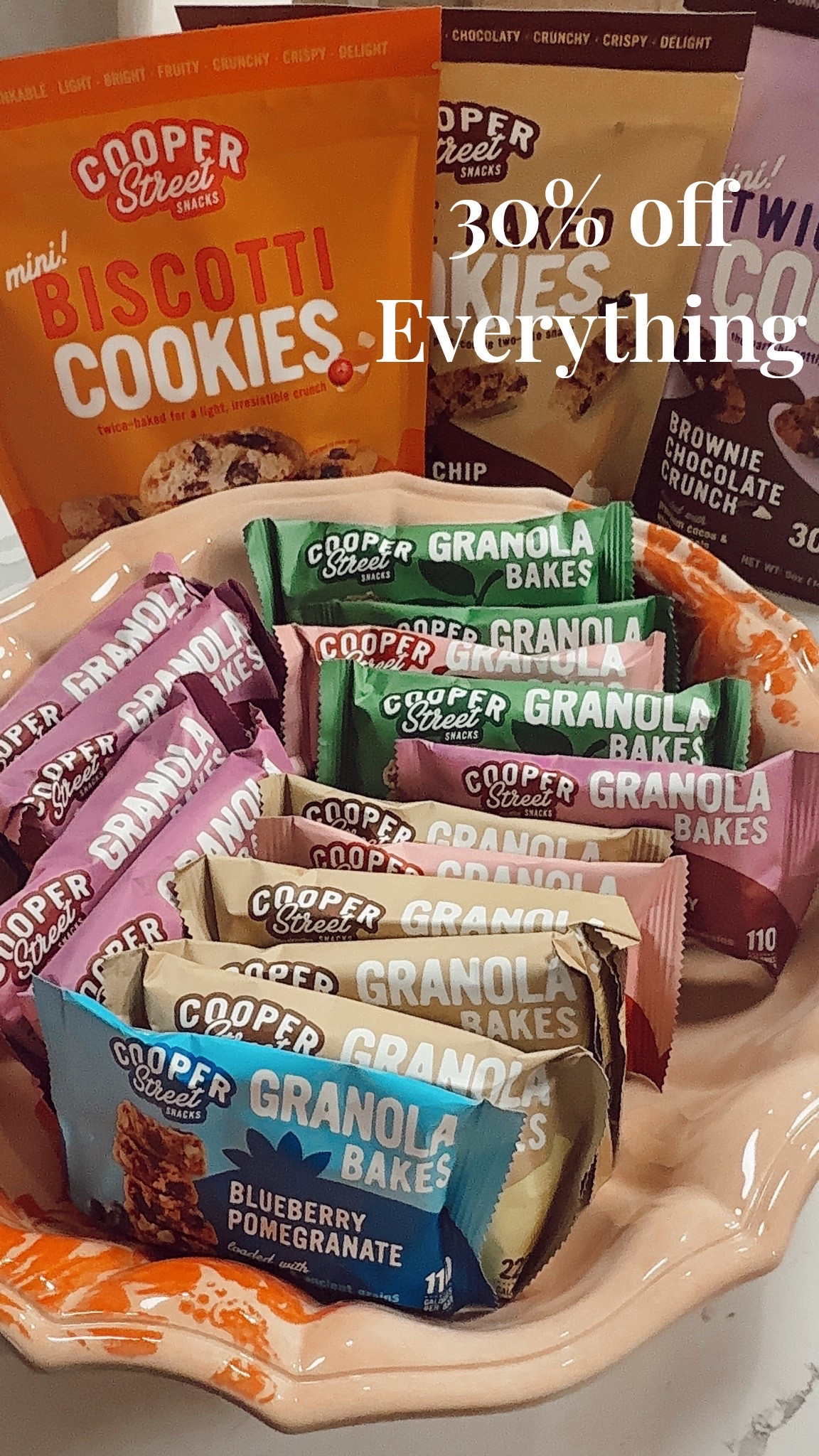 Cooper Street Snacks are having a sale! 30% off everything.

My favorites are the chocolate chip cookies and banana bread granola bar.

#LTKSaleAlert