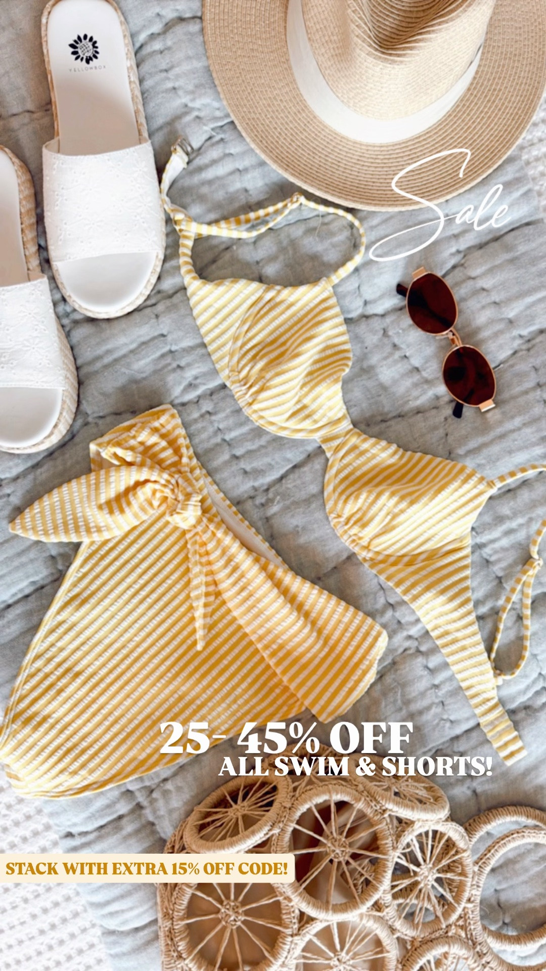 25-40% Off ALL SHORTS & SWIMWEAR + 20% OFF Almost Everything Else from @abercrombie 

Promo Code: SHORTSAF for a stackable 15% OFF

Butter Yellow bikini, yellow striped bikini, yellow gingham bikini, underwire bikini, swimsuit, bathing suit, denim shorts, platform sandals, beach outfit, casual summer outfit, boat outfit, pool outfit, vacation outfit, resortwear, resort outfit

#LTKSwim #LTKTravel #LTKSaleAlert