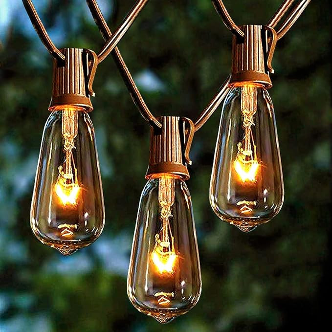 Afirst Outdoor String Lights 20FT with 22 Edison Bulbs Vintage Bistro Lights Waterproof ST40 Stri... | Amazon (US)