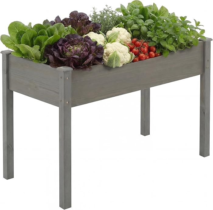 Amazon.com: DUMOS Raised Garden Bed with Legs, 48x24x30in Wood Elevated Planter Box w/Bed Liner f... | Amazon (US)
