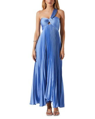 ASTR the Label Rasya One Shoulder Pleated Maxi Dress  | Bloomingdale's Women | Bloomingdale's (US)