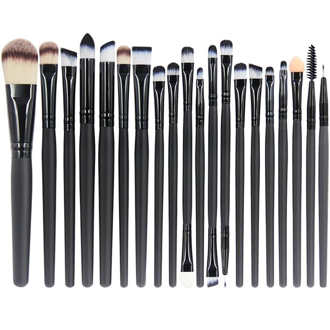 EmaxDesign 20 Pieces Makeup Brush Set Professional Face Eye Shadow Eyeliner Foundation Blush Lip ... | Amazon (US)
