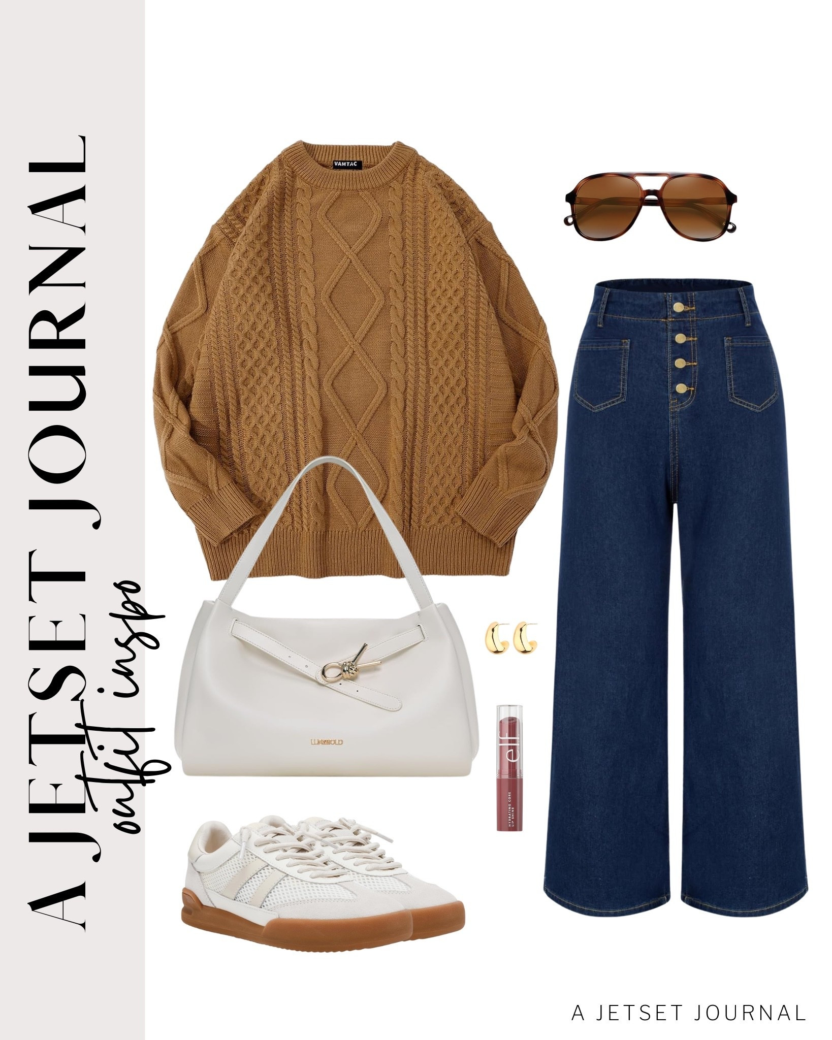 A comfy sweater with trendy denim makes this an outfit you will love for casual days!
oversized cable knit sweater, wide leg jeans, gold earrings set, trendy look, viral products, casual outfit idea, how to style, ways to style, amazon fashion, affordable style, shoe inspo, winter outfit, winter style

#LTKSeasonal #LTKU #LTKFindsUnder50