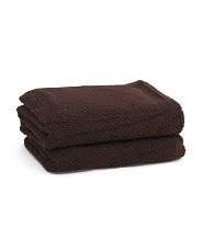 Set Of 2 Organic Cotton Airy Waffle Bath Towels | Marshalls