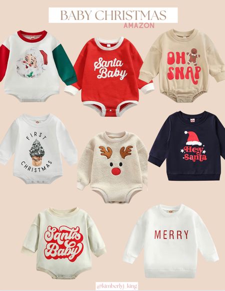 Baby’s first Christmas
Amazon fashion baby outfit
Amazon baby Christmas outfit 
Christmas bubble romper baby 

#LTKSeasonal #LTKunder50 #LTKHoliday