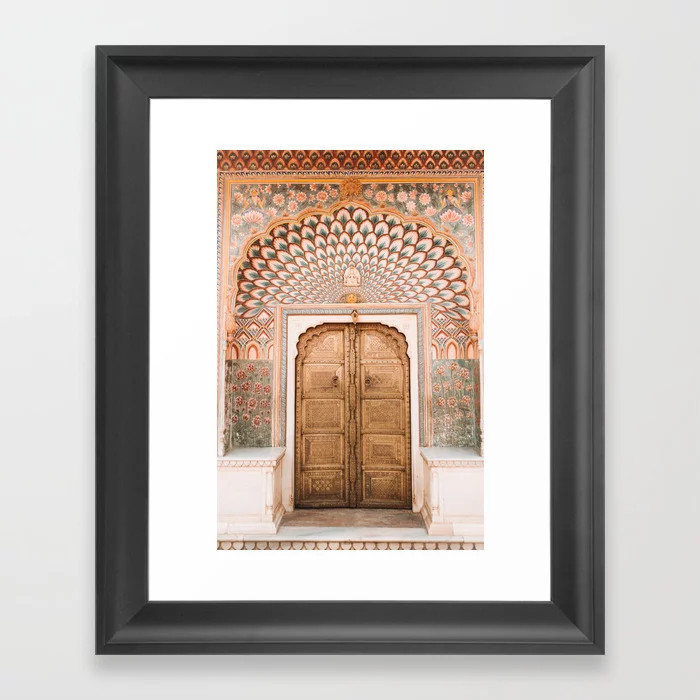 Peacock Gate at City Palace Jaipur in Rajasthan, India | Travel Photography | Framed Art Print | Society6
