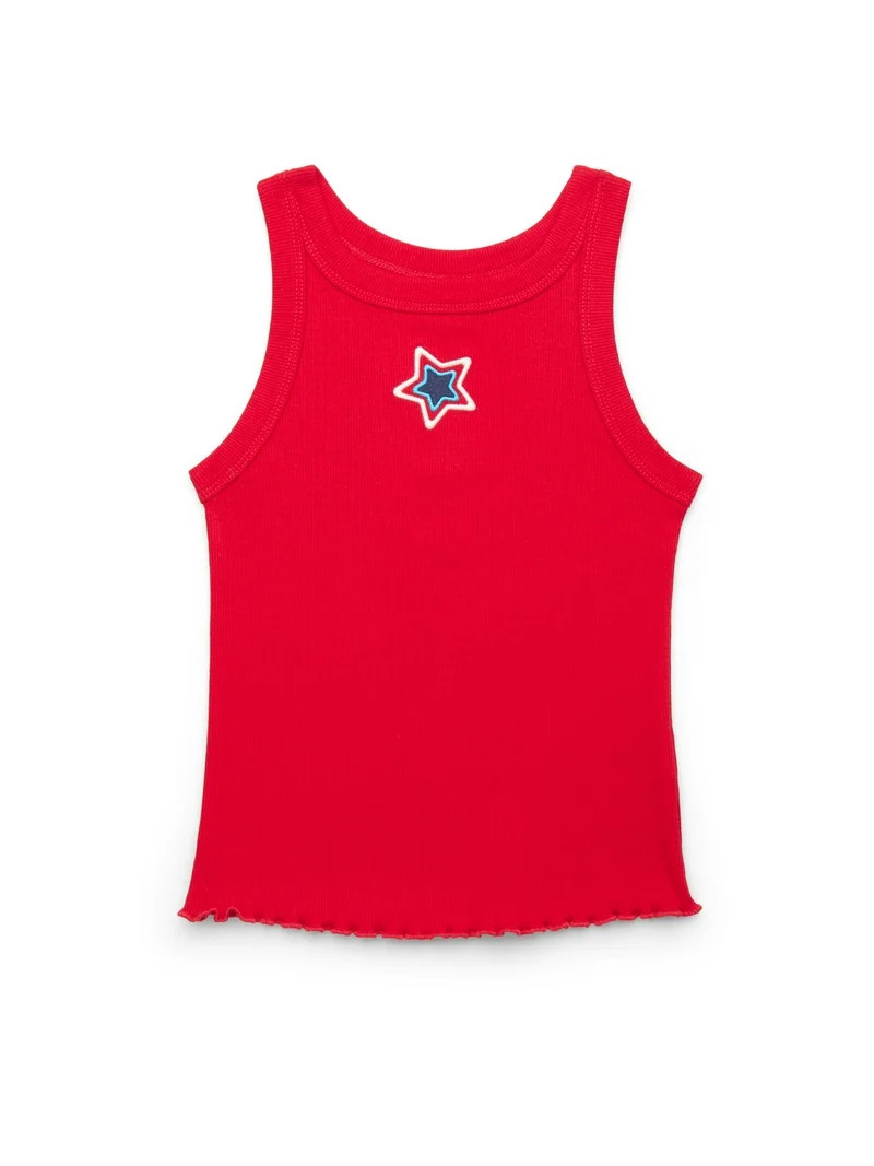 Way to Celebrate! Girls Americana Star Tank Top, Sizes 4-18 | Walmart (US)