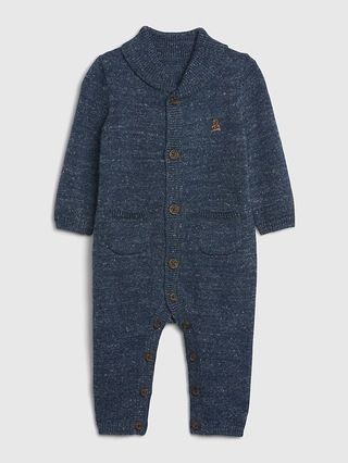 Baby Shawl Collar Knit One-Piece | Gap (US)