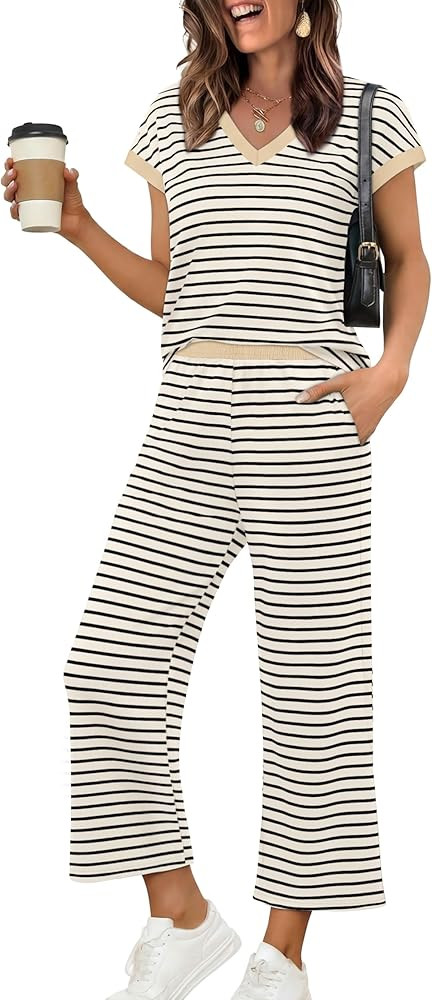 Two Piece Sets for Women Lounge Sets Matching Sets Women Clothing Airport Travel Outfits Color Bl... | Amazon (US)