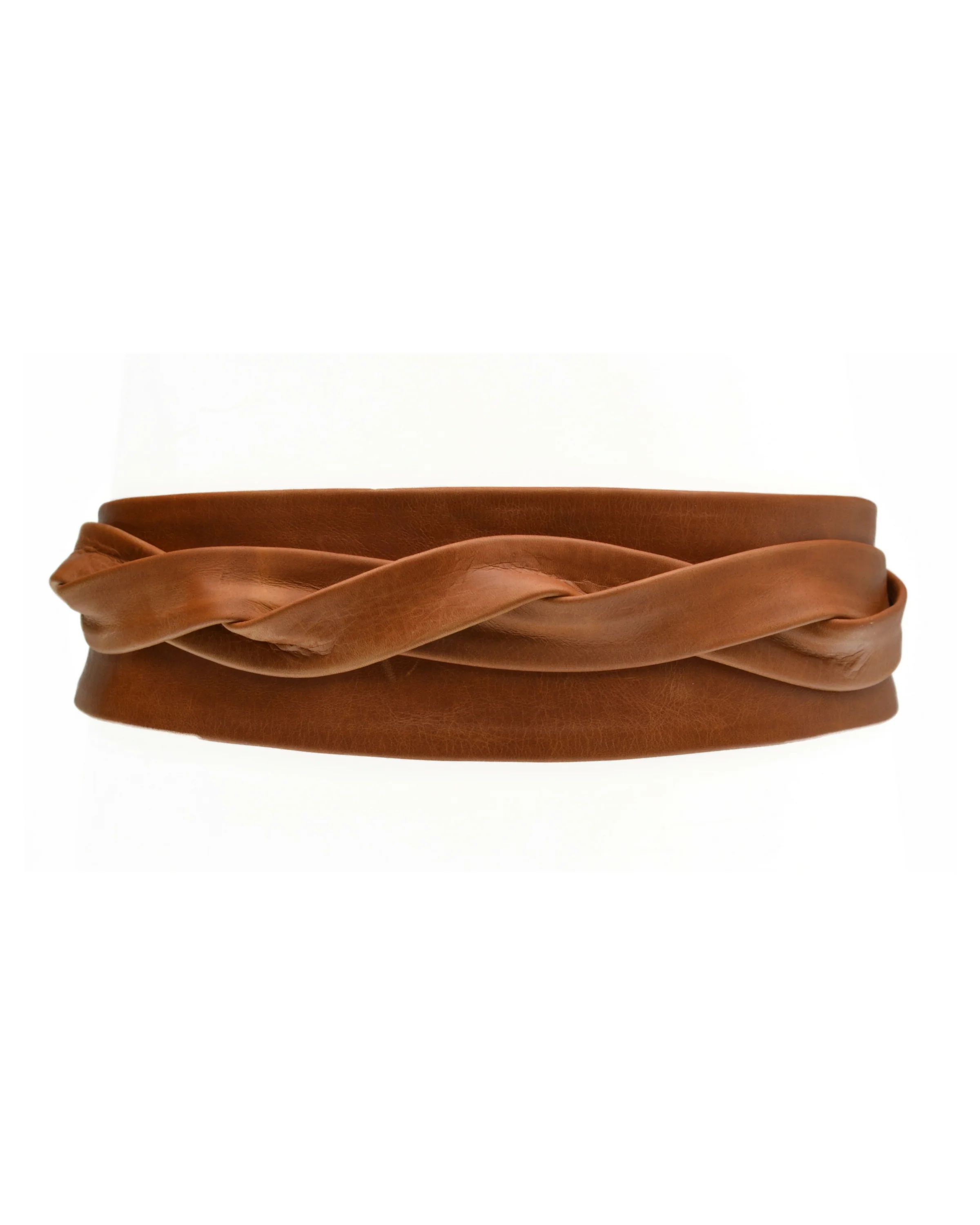 Wrap Belt | Wrap Cognac Belt | Women's Leather Belt - ADA Collection | ADA Collection