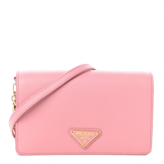 Saffiano Soft Calf Bandoliera Chain Crossbody Bag Petalo | Fashionphile