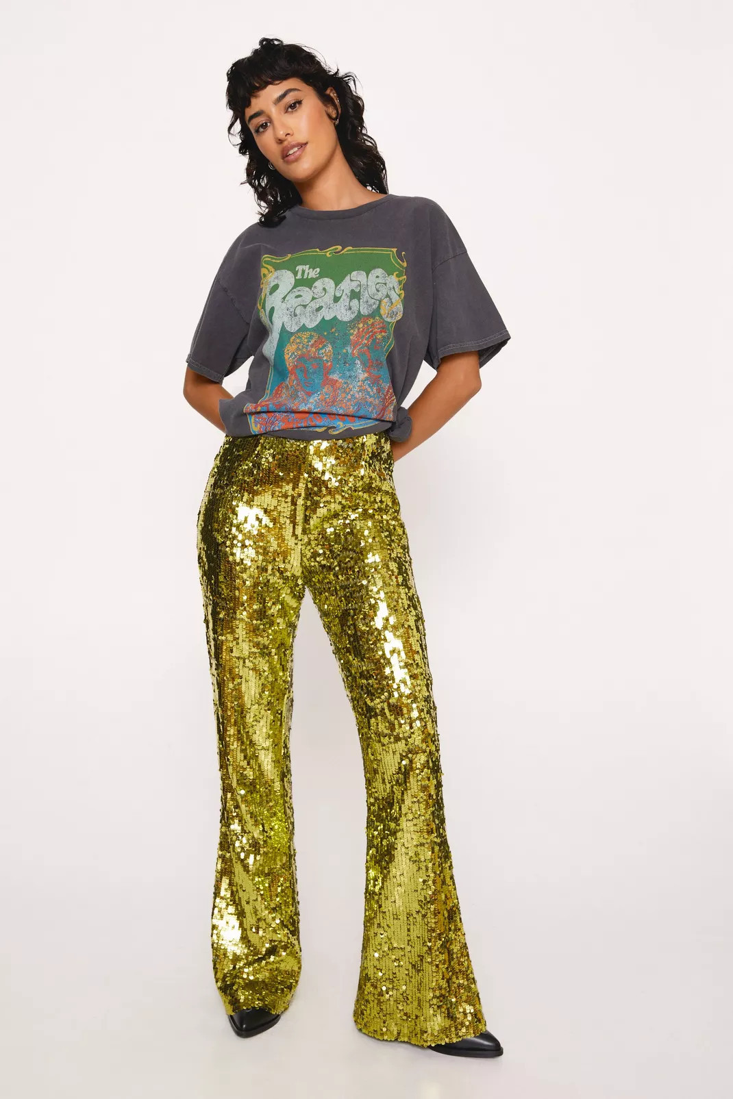 Premium Sequin Flare Pants | Nasty Gal (US)