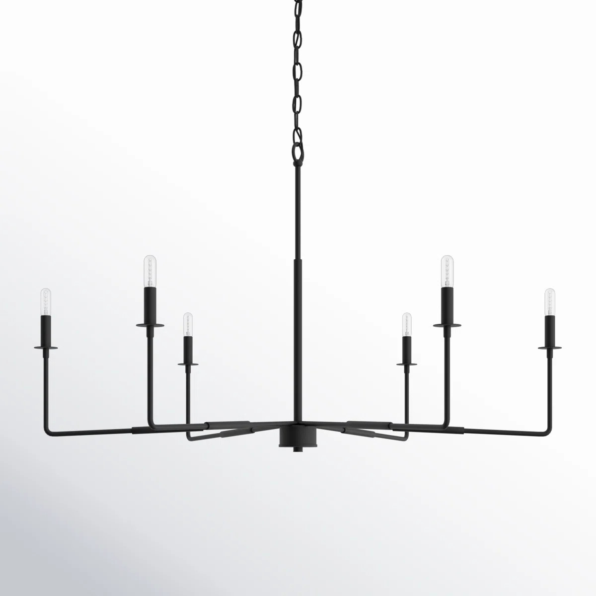 Alysa 6 - Light Candle Style Classic Chandelier in Matte Black | Wayfair North America