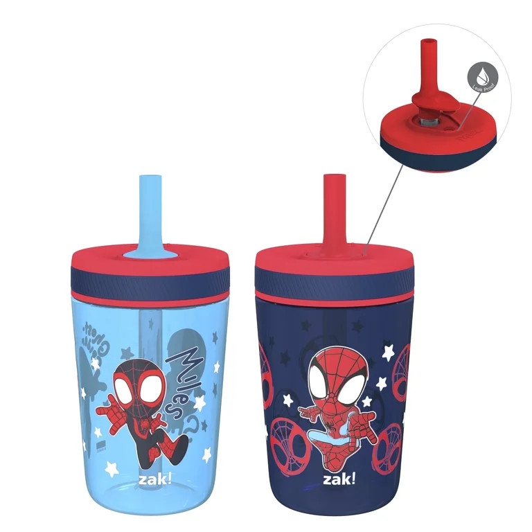 Zak Designs 15oz Marvel Spider-Man Kelso Travel Straw Tumbler Plastic and Silicone with Leak-Proo... | Walmart (US)