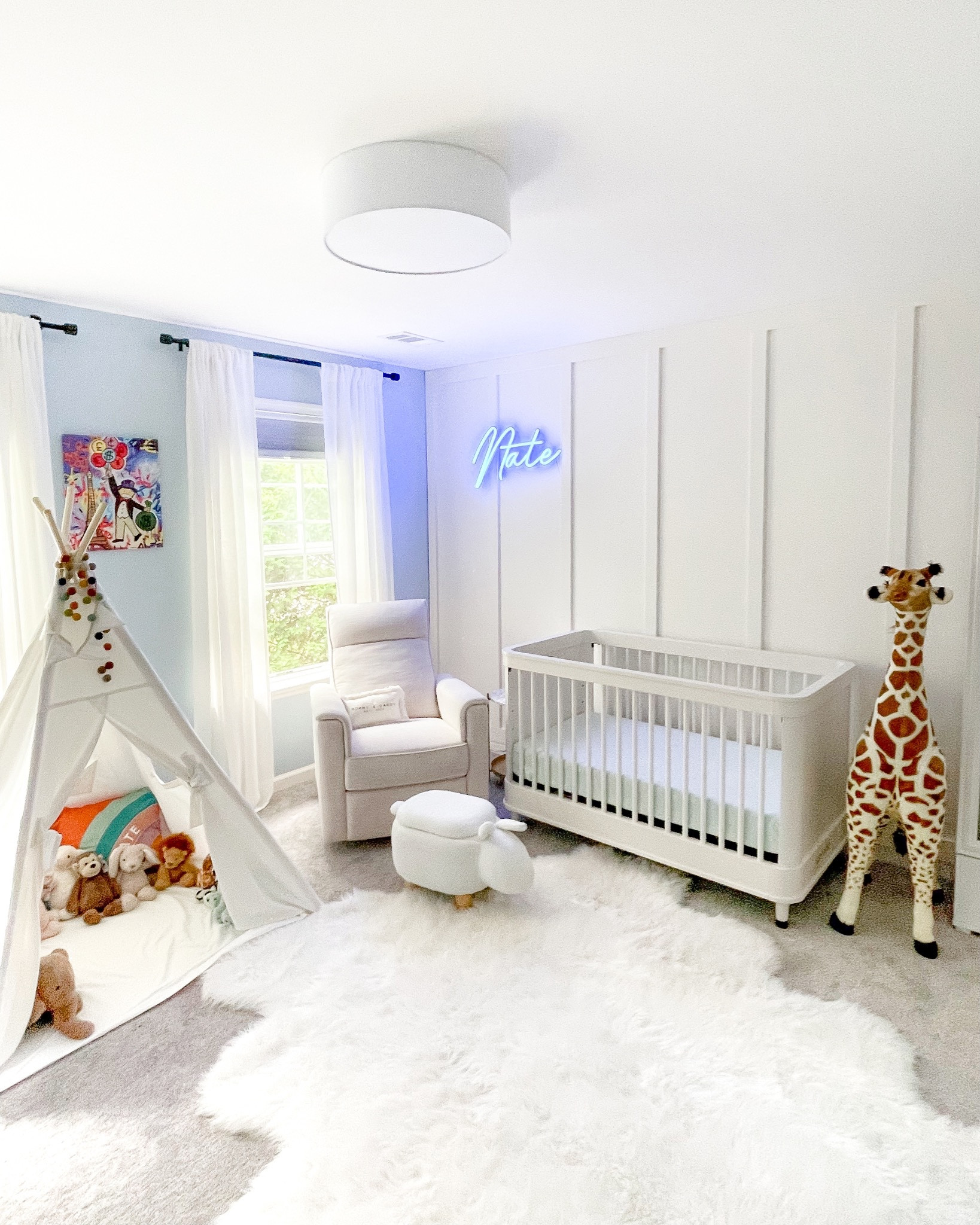 Kids teepee. Nursery furniture. Crib. Rocking chair. Glider. Nursery decor. Kids room decor. Toddler room decor. Neon light  

#LTKkids #LTKbaby #LTKhome