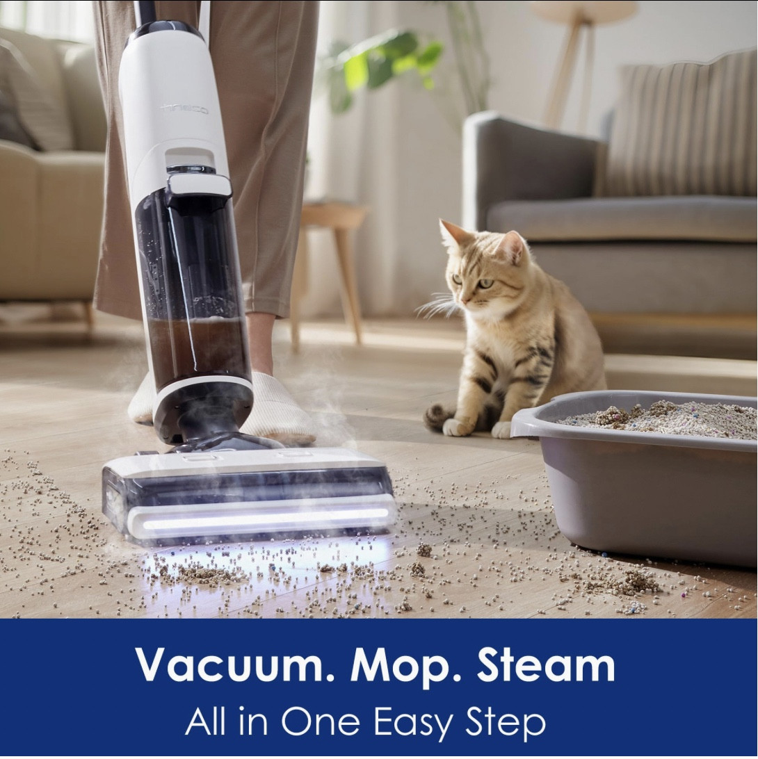 VACUUM. MOP. STEAM. 
All in One Easy Step 🙌🏻

I will be honest, I was skeptical that this will do the job well, but I was curious and with Amazon’s excellent return policy I thought I would give it a go. 
IM SO GLAD I DID! 
ITS FANTASTIC!!! 🙌🏻

Top Brand: Tineco
💫Highly Rated 100K+ customers rate items from this brand highly
💫Trending 100K+ orders for this brand in past 3 months
💫Low Returns Customers usually keep items from this brand
#bacuume #cleanfloor #homegoods #cleanhome#LTKVideo 

#LTKHome #LTKSaleAlert #LTKGiftGuide