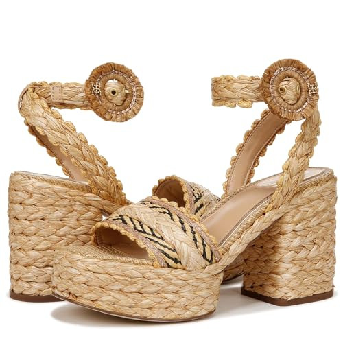 Sam Edelman Iliana Heeled Sandal Dark Natural Multi 9.5 Medium | Amazon (US)