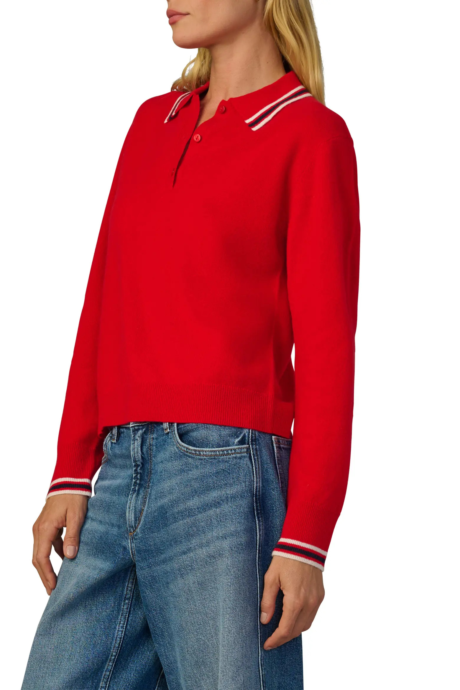 Tipped Cashmere Polo Sweater (Women) | Nordstrom | Nordstrom