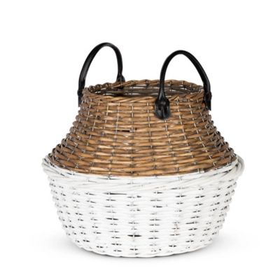 The Gerson Company Willow Large Basket with Handles | Ashley Homestore