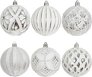 XmasExp Vintage Rustic Christmas Ball Ornaments Sets, 3.15" Plastic Farmhouse Distressed Tree Dec... | Amazon (US)